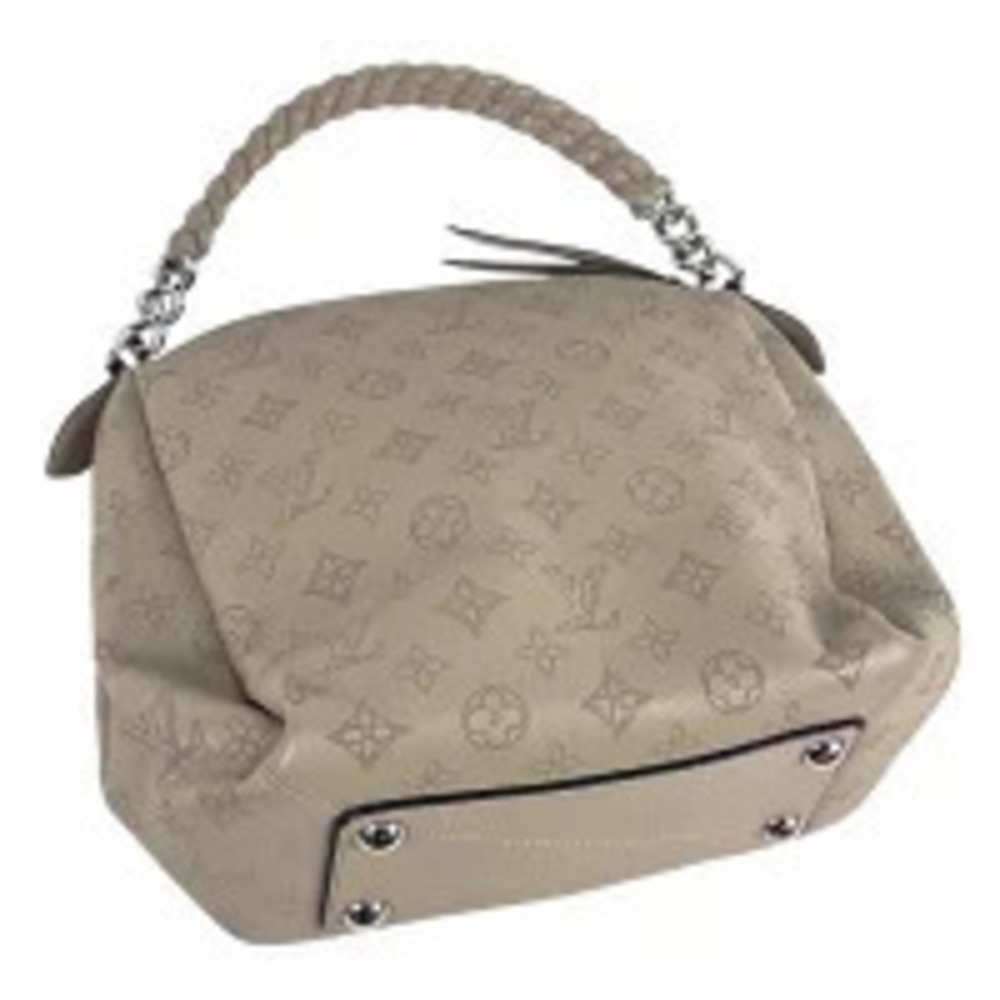 Louis Vuitton Chain Shoulder Babylon Handbag Beige Monogram Galet Bag Mahina Tan